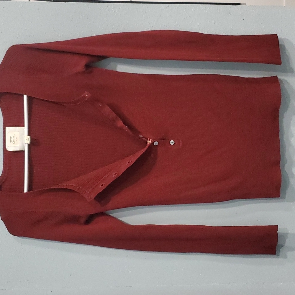 1/2 way up button sweater.